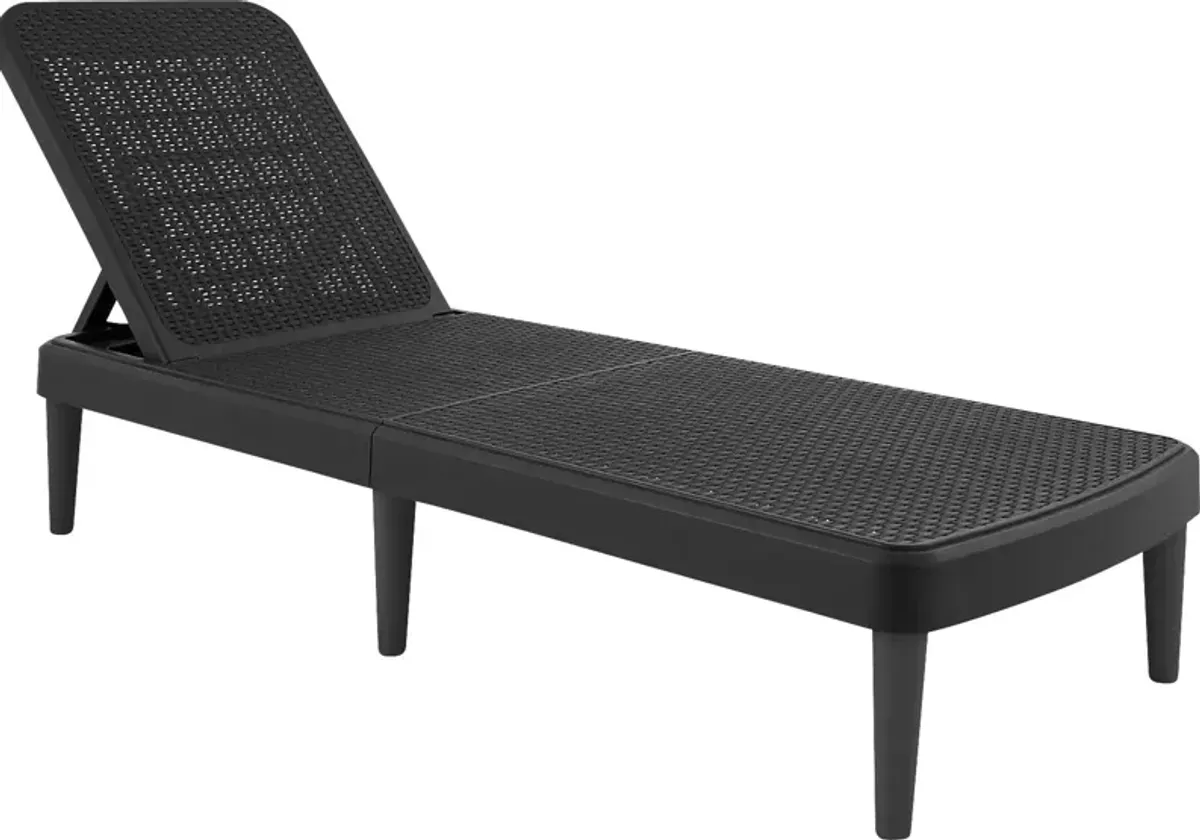 Lagoon Tahiti Black Outdoor Chaise Lounge