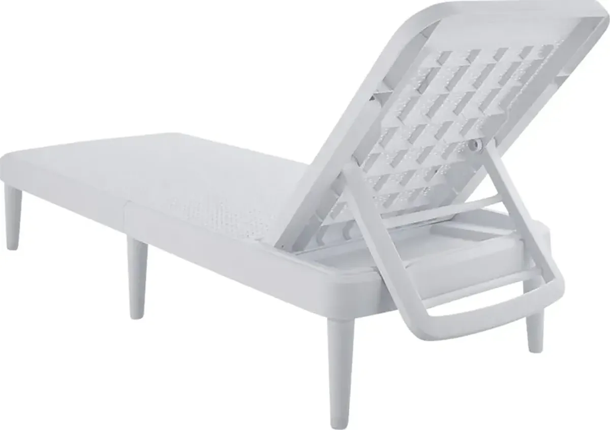 Lagoon Tahiti White Outdoor Chaise Lounge