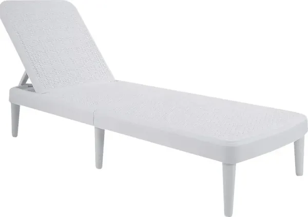 Lagoon Tahiti White Outdoor Chaise Lounge