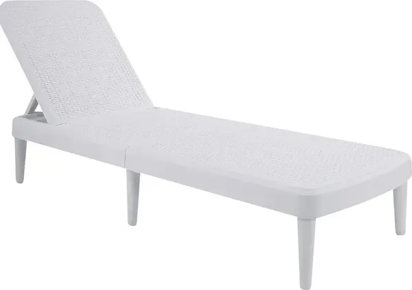 Lagoon Tahiti White Outdoor Chaise Lounge