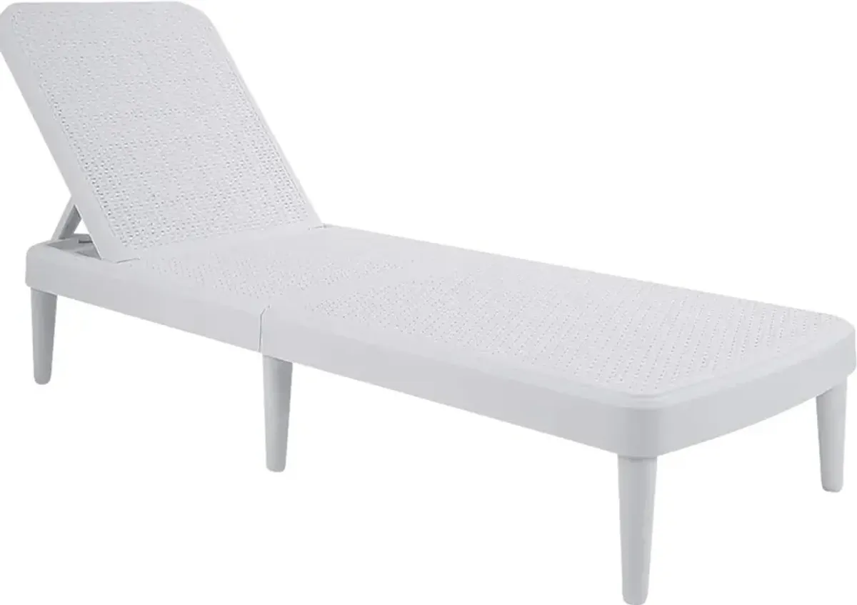 Lagoon Tahiti White Outdoor Chaise Lounge