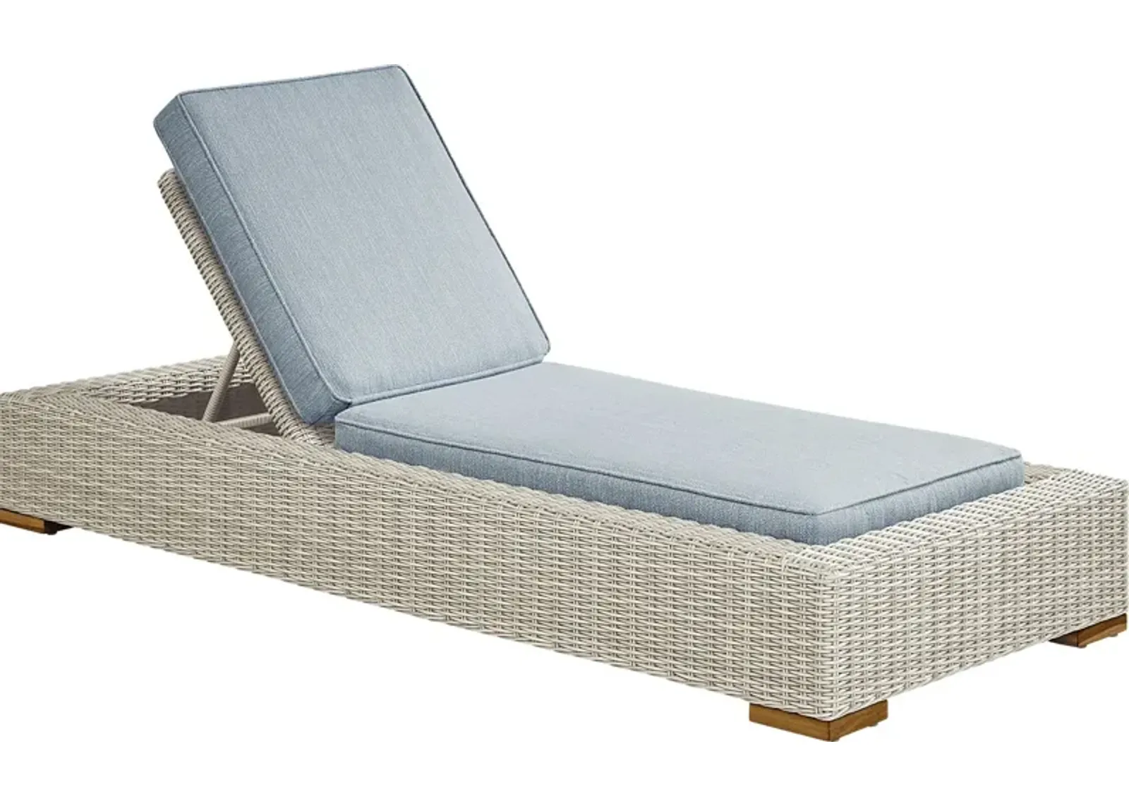 Patmos Gray Outdoor Chaise with Steel Cushions