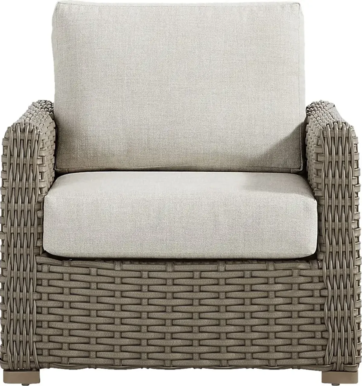Siesta Key Driftwood Finish 4 Pc Outdoor Seating Set with Desert Cushions