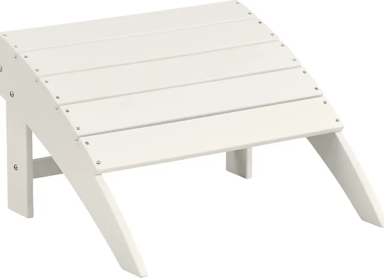 Addy White Outdoor Footrest