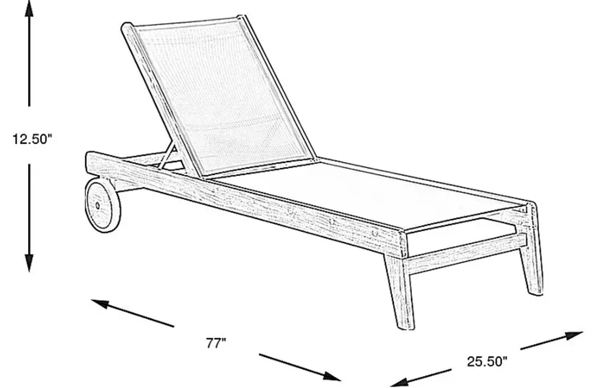 Pleasant Bay Teak Outdoor Chaise