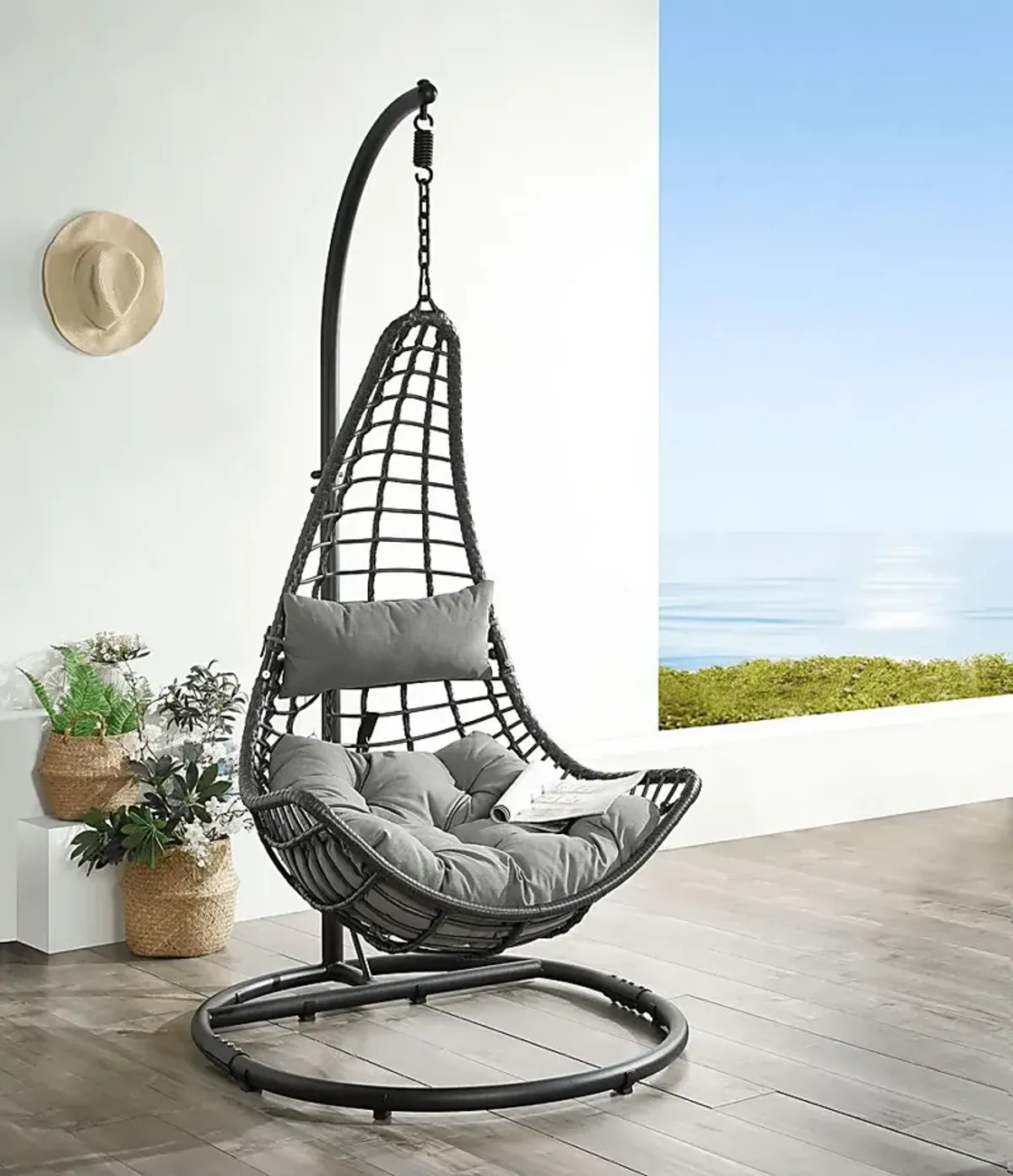 Outdoor Ashayla Charcoal Hanging Chair