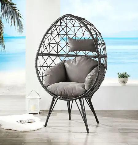 Outdoor Zaelan Black Egg Chair