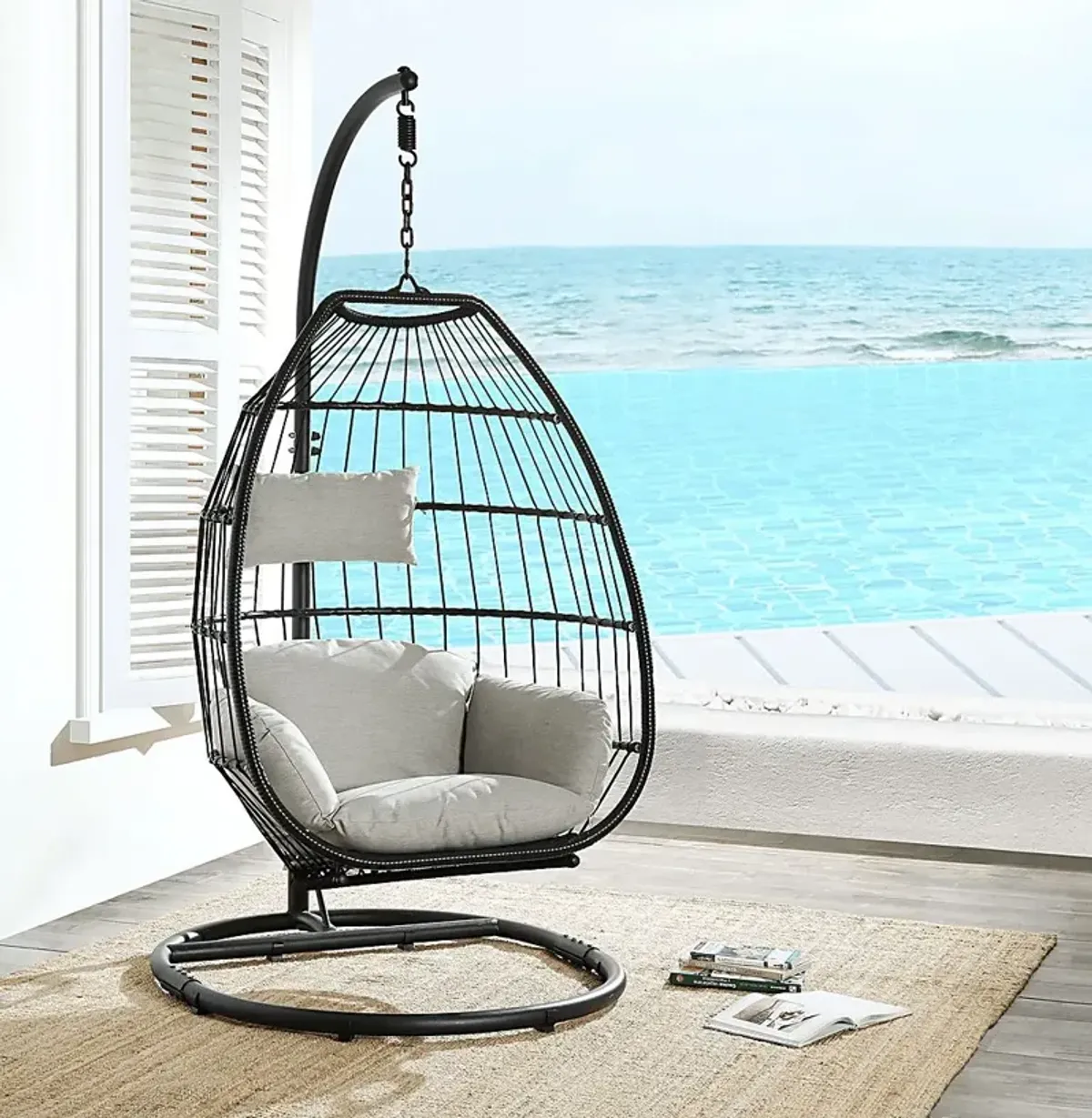 Outdoor Lolannen Black Hanging Chair