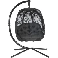 Outdoor Violeto Black Hanging Egg Chair