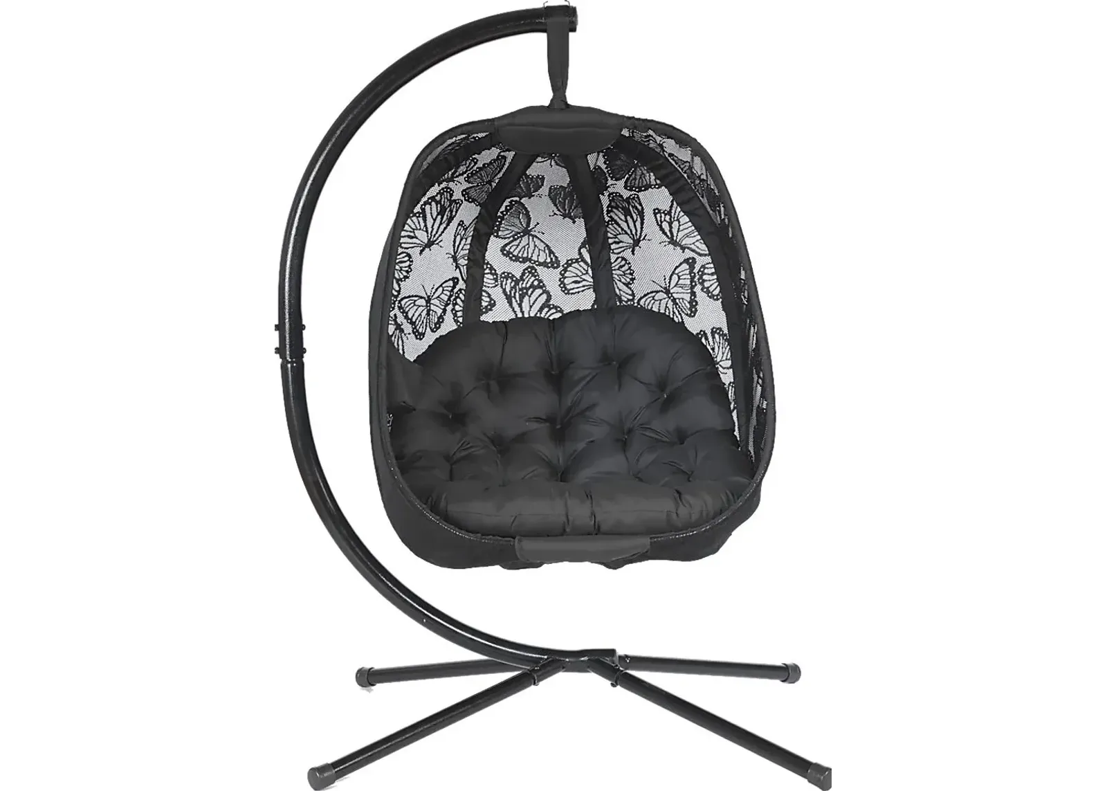 Outdoor Violeto Black Hanging Egg Chair