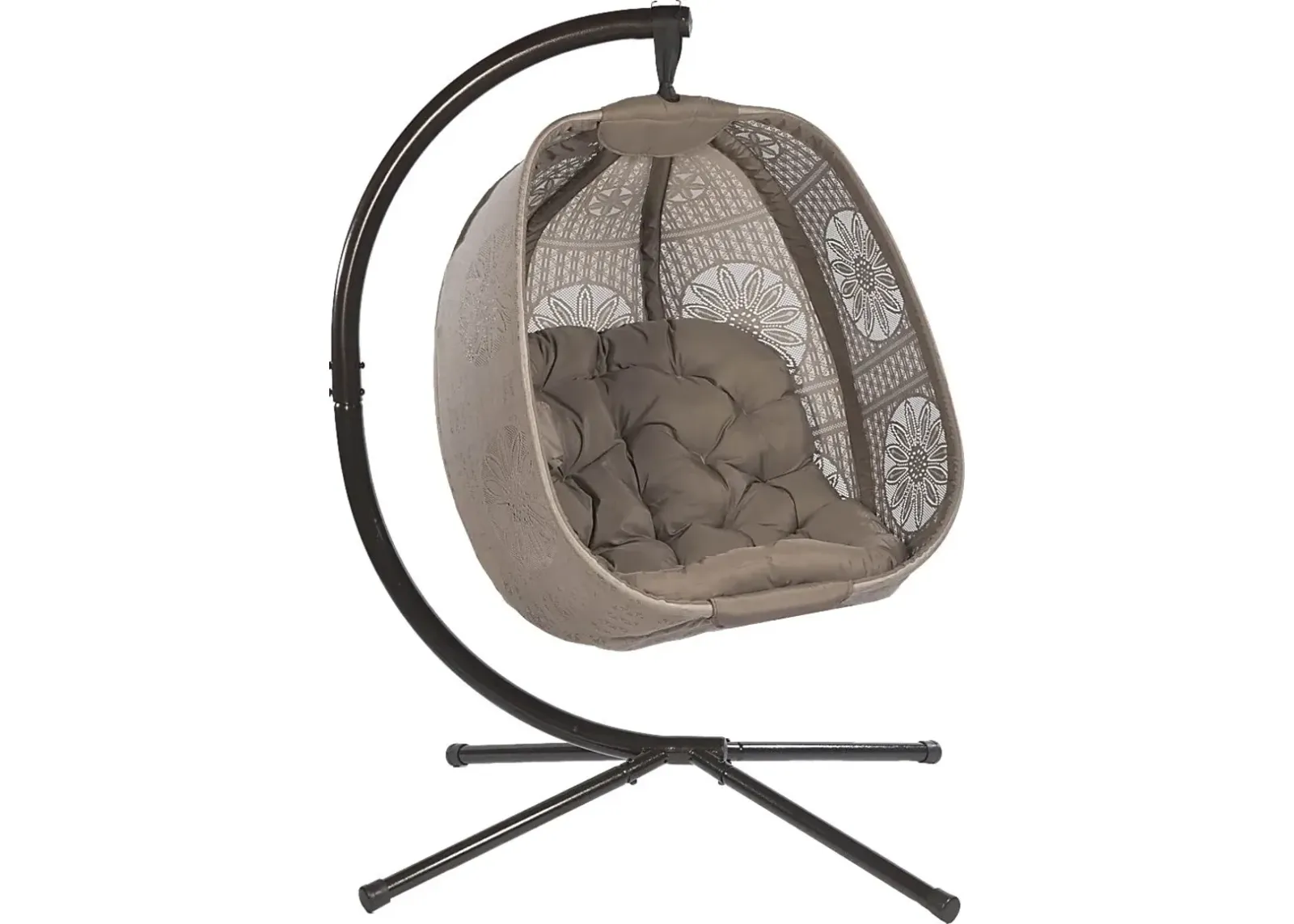 Outdoor Maquel Beige Hanging Egg Chair