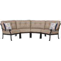 Cindy Crawford Home Lake Como Antique Bronze 4 Pc Outdoor Sectional with Malt Cushions