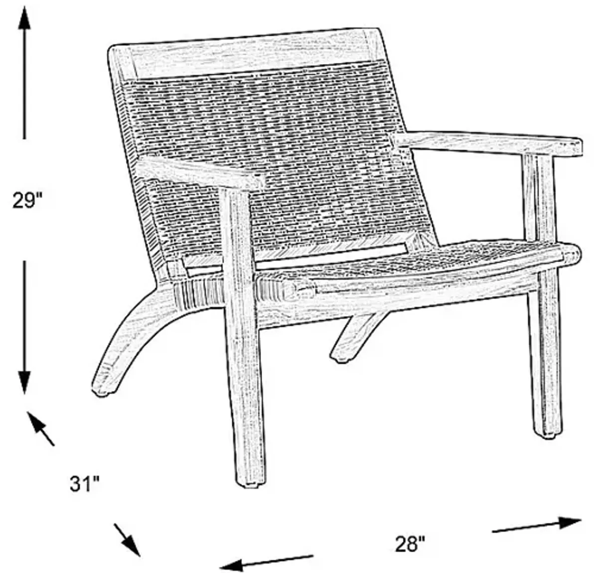 Hagen Teak Outdoor Chat Chair