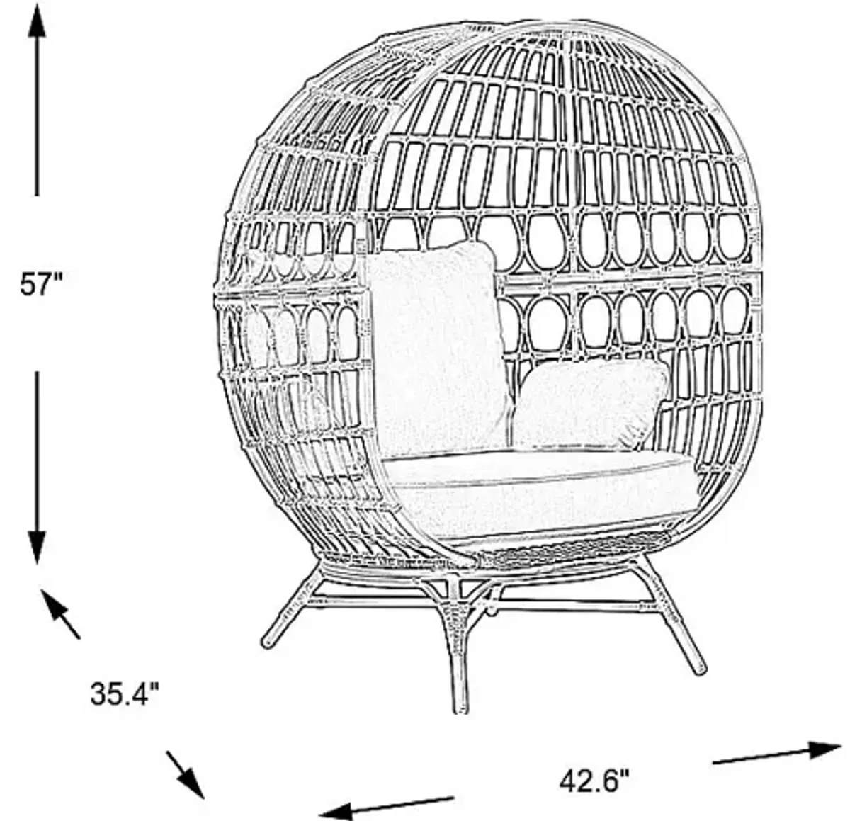 Catalina Natural Outdoor Egg Chair