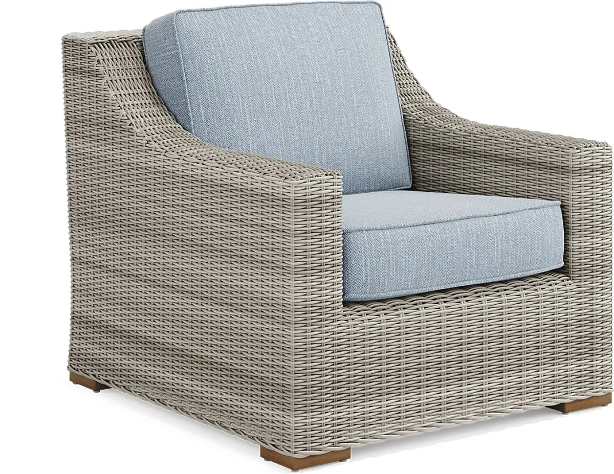 Patmos Gray 4 Pc Outdoor Seating Set with Steel Cushions