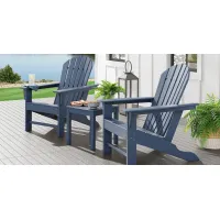 Addy Navy 3 Pc Outdoor Seating Set