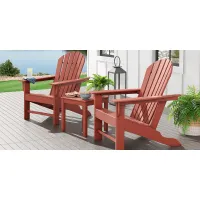 Addy Red 3 Pc Outdoor Chat Seating Set