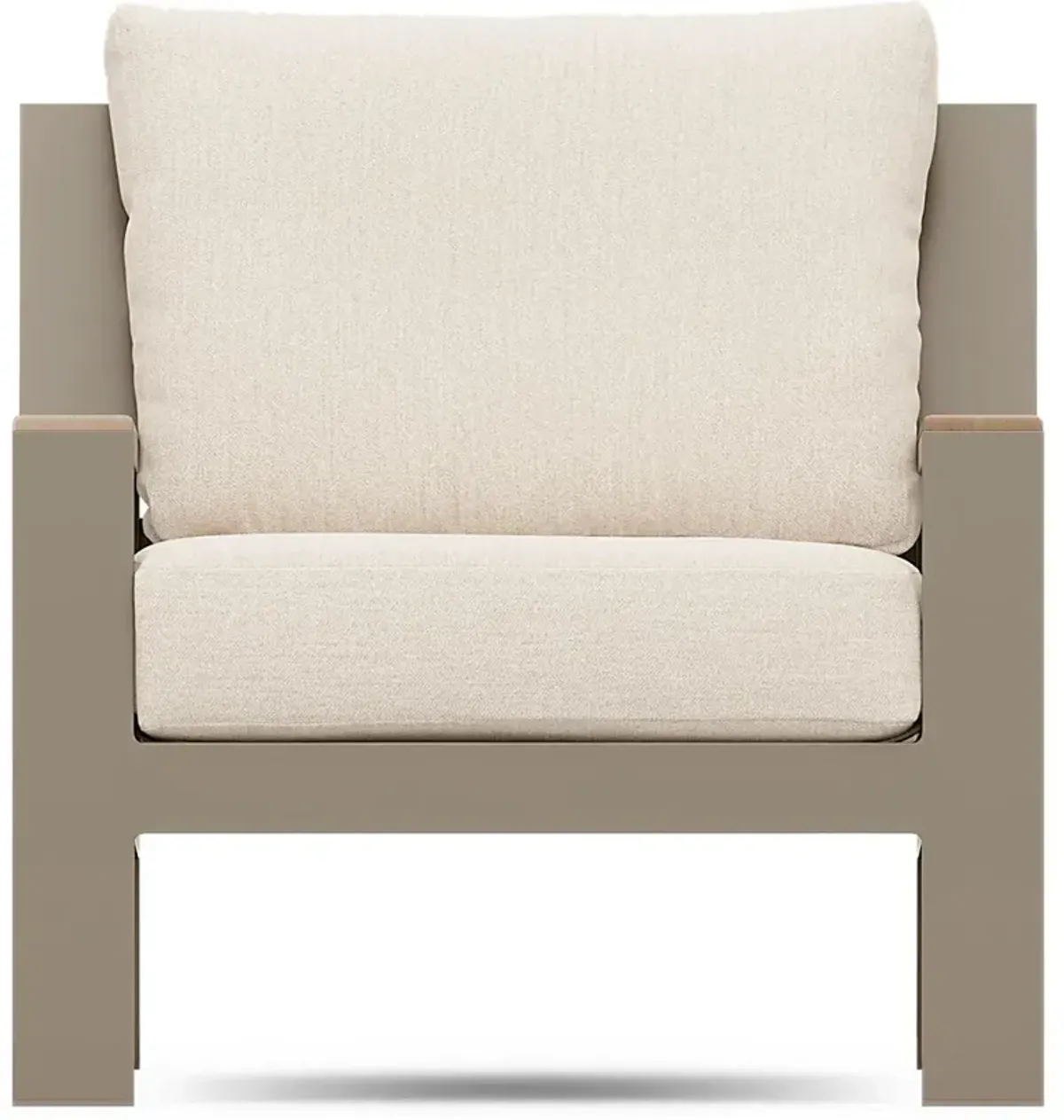 Solana Taupe 3 Pc Outdoor Seating Set with Bisque Cushions