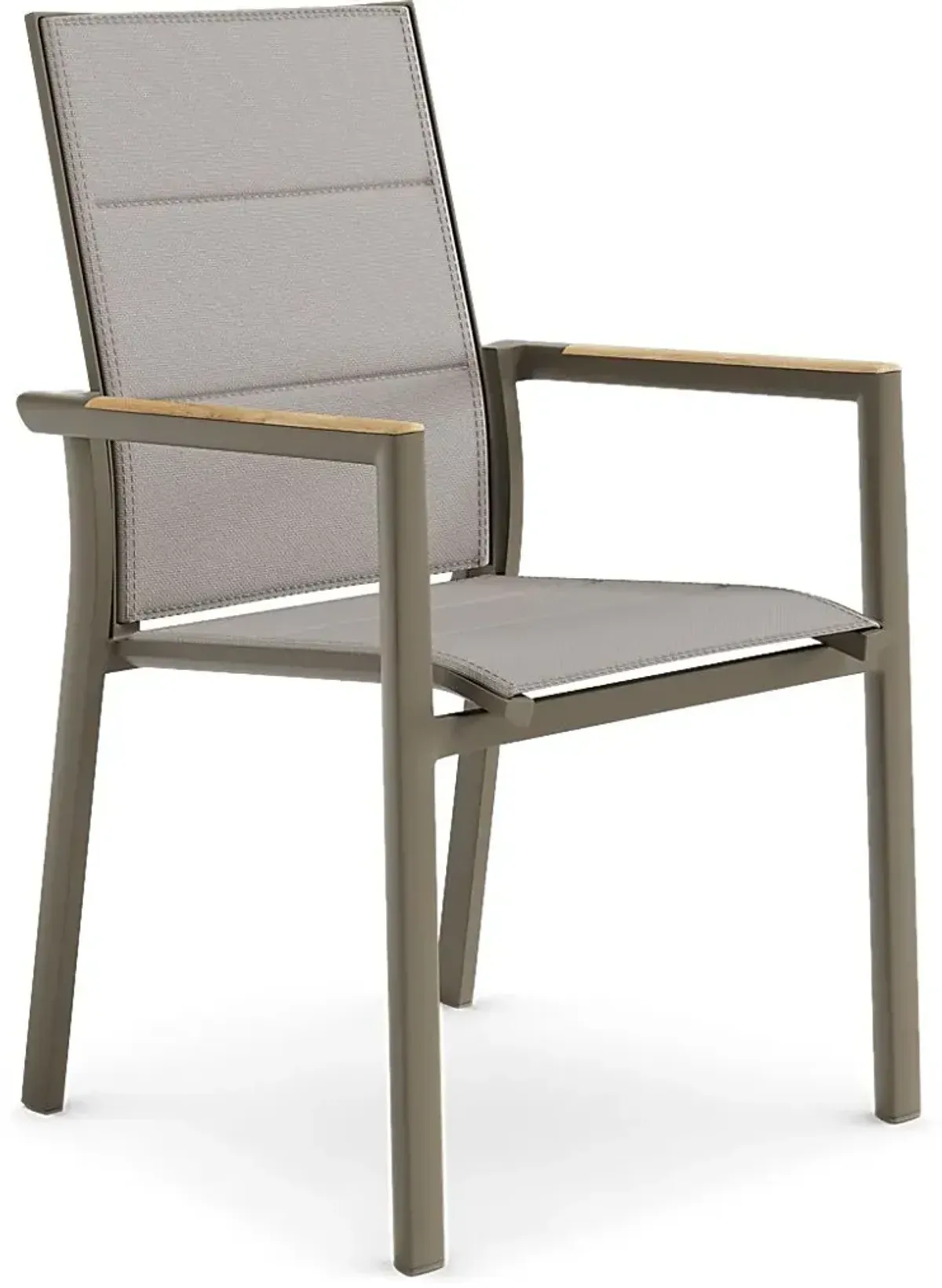 Solana Taupe 3 Pc Outdoor Dining Set with Arm Chairs