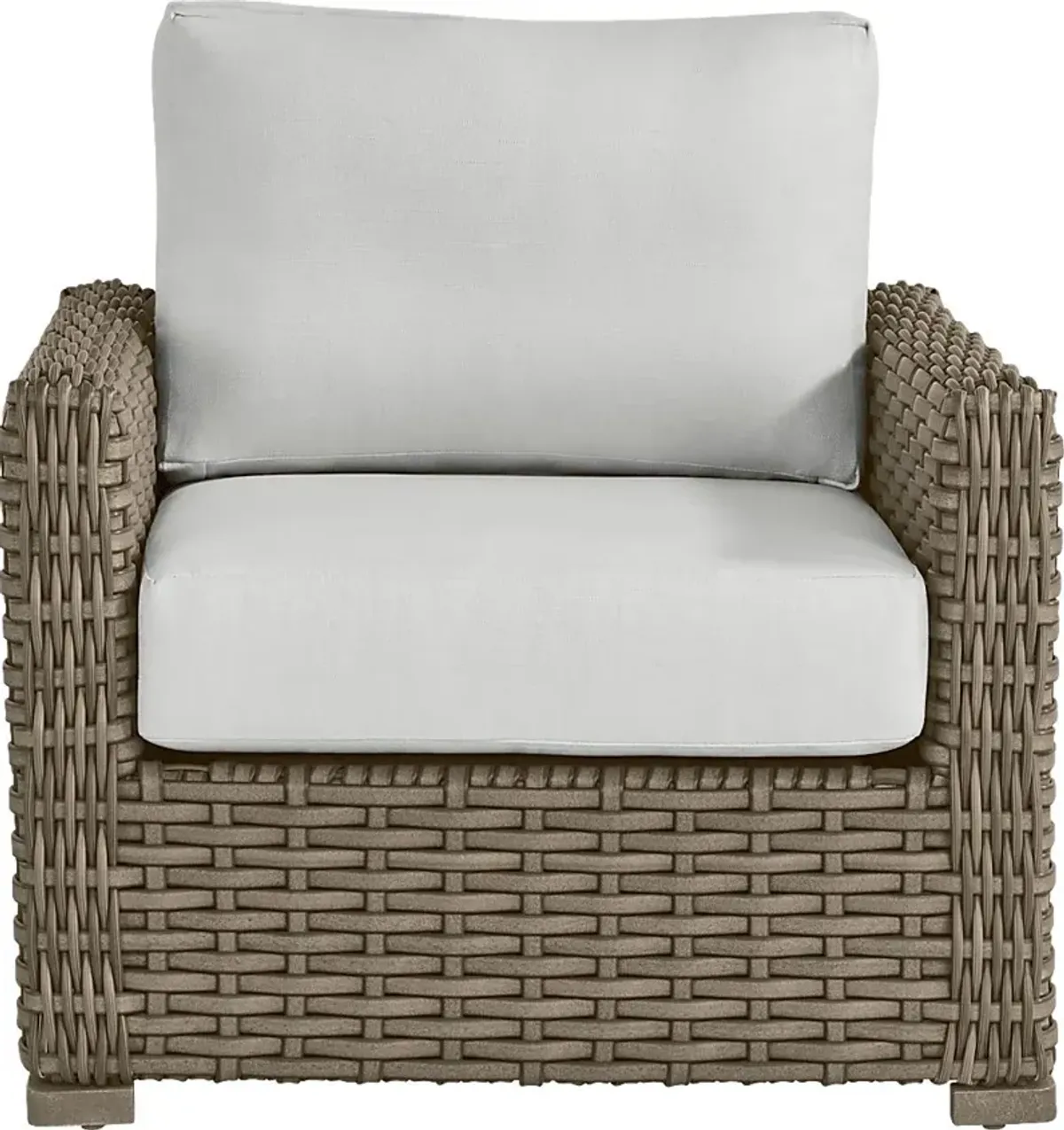 Siesta Key Driftwood Finish 4 Pc Outdoor Seating Set with Dove Cushions