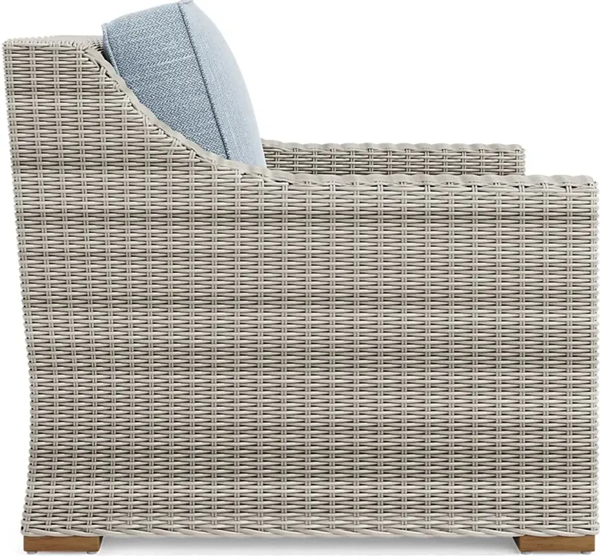 Patmos Gray 4 Pc Outdoor Loveseat Seating Set with Steel Cushions