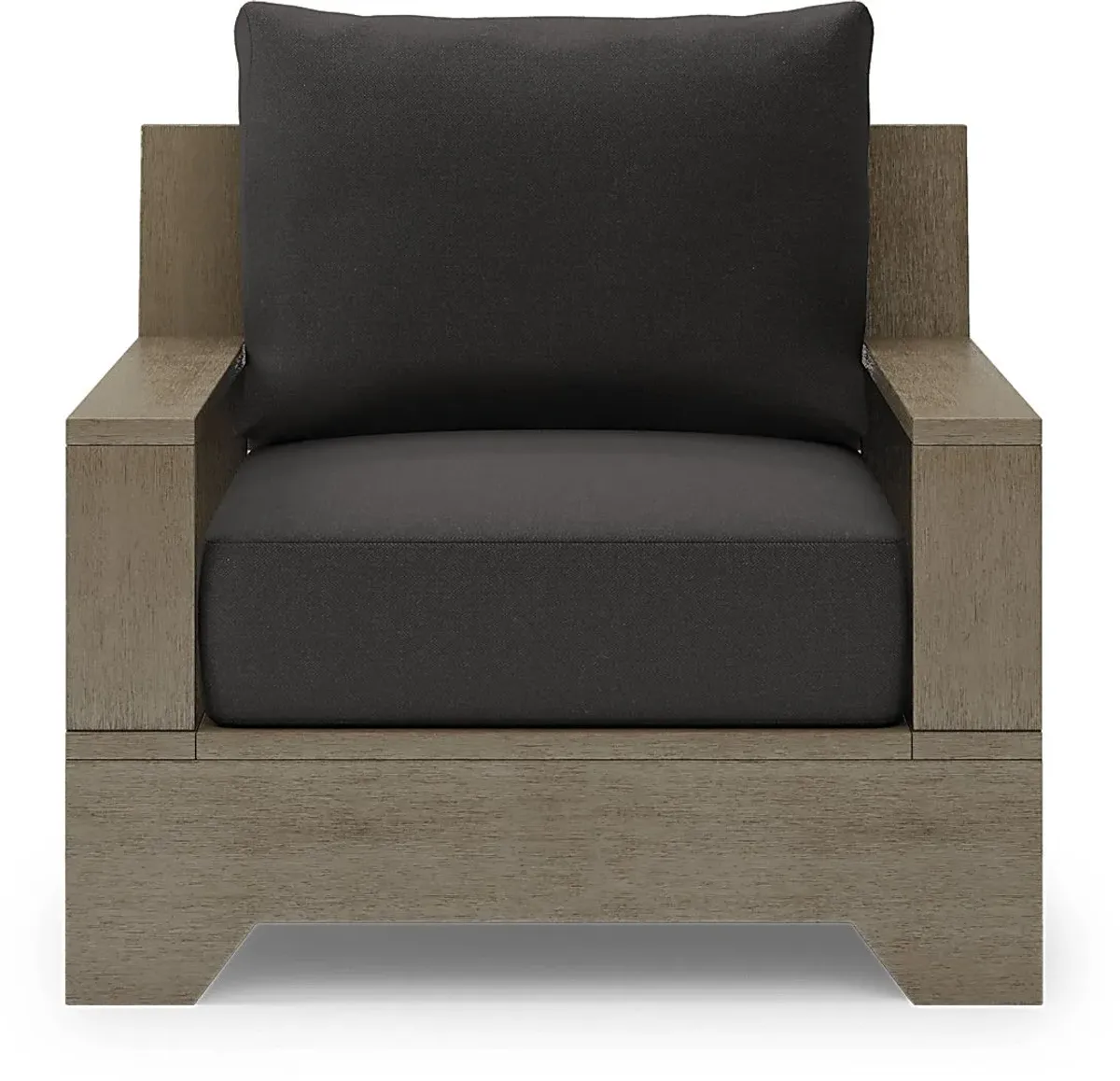 Lake Tahoe Gray 4 Pc Outdoor Sofa Seating Set with Charcoal Cushions