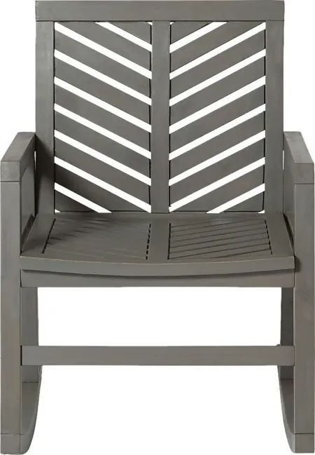 Fencerow Gray Outdoor Rocking Chair