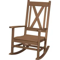 POLYWOOD Braxton Brown Outdoor Rocking Chair