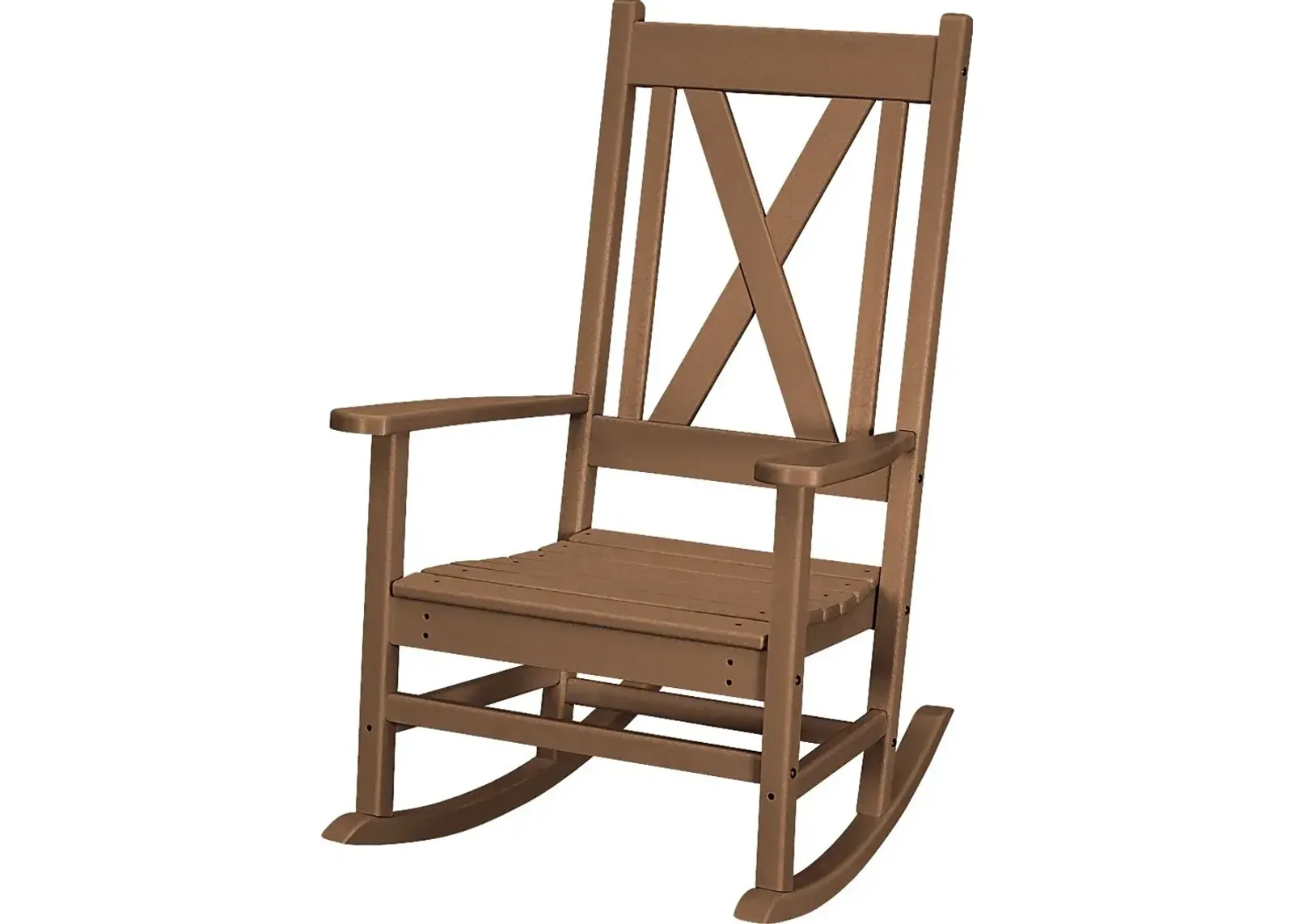 POLYWOOD Braxton Brown Outdoor Rocking Chair