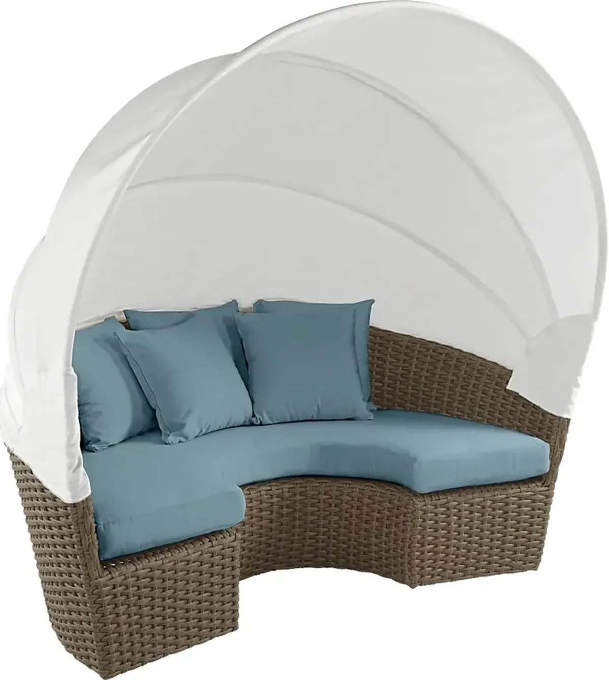 Palisades Brown Outdoor Daybed with Rivera Cushions