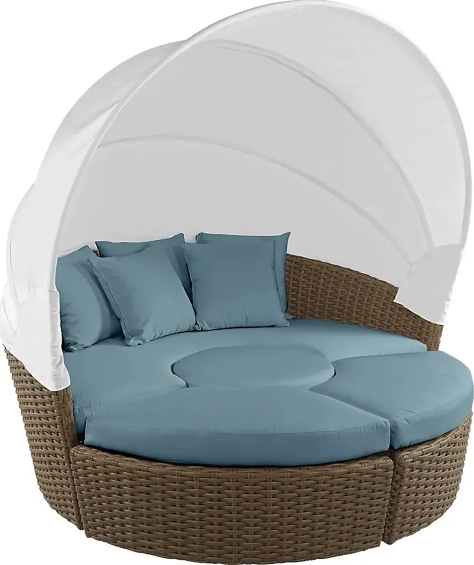 Palisades Brown Outdoor Daybed with Rivera Cushions