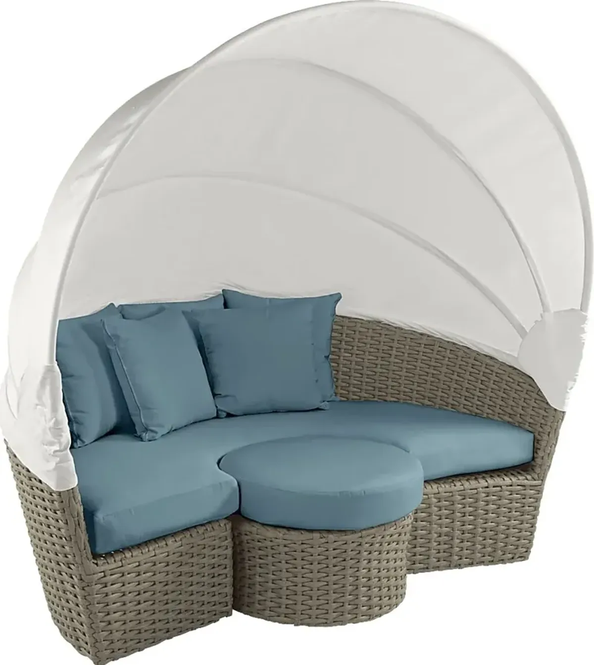 Palisades Gray Outdoor Daybed With Rivera Cushions