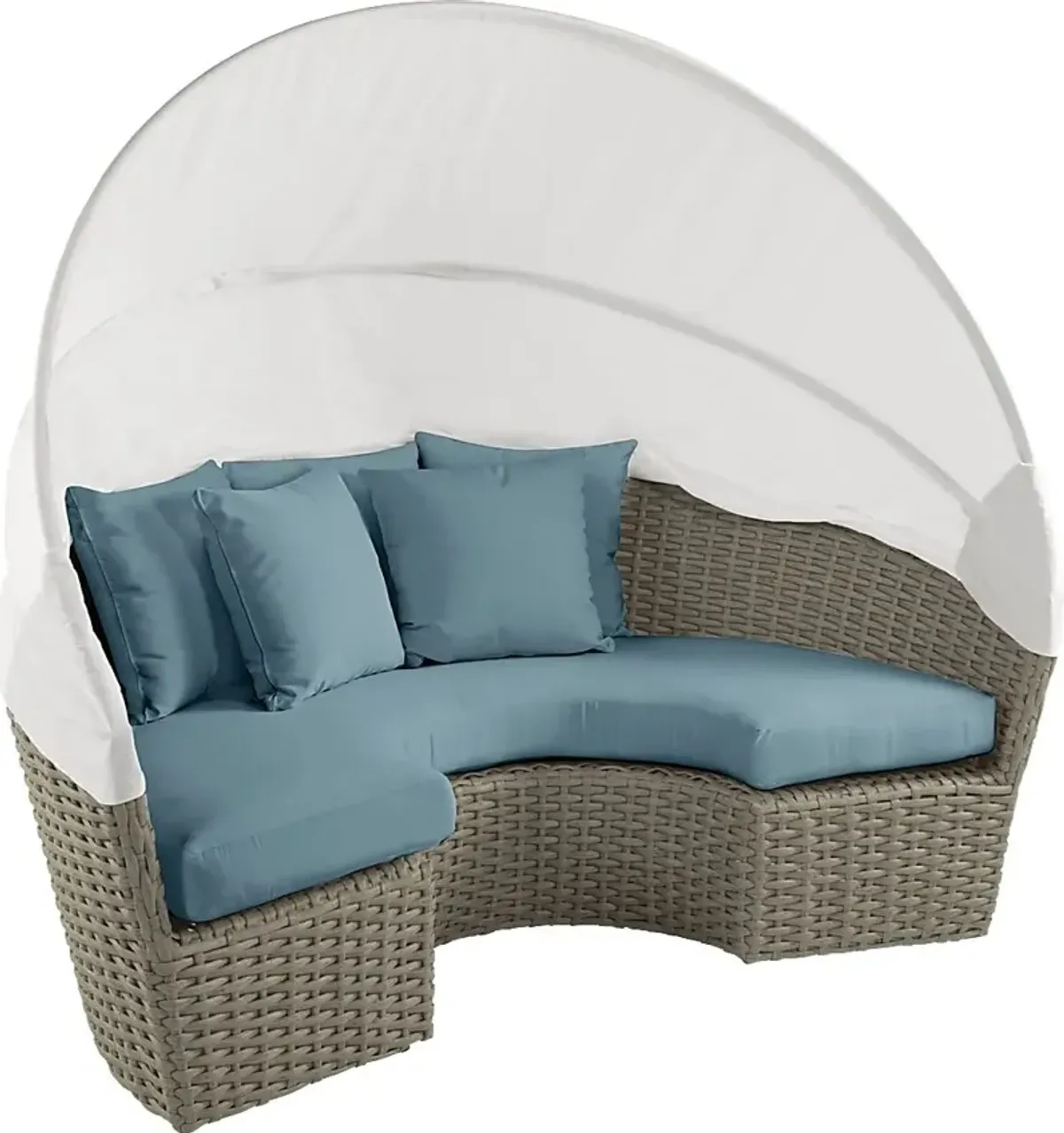 Palisades Gray Outdoor Daybed With Rivera Cushions