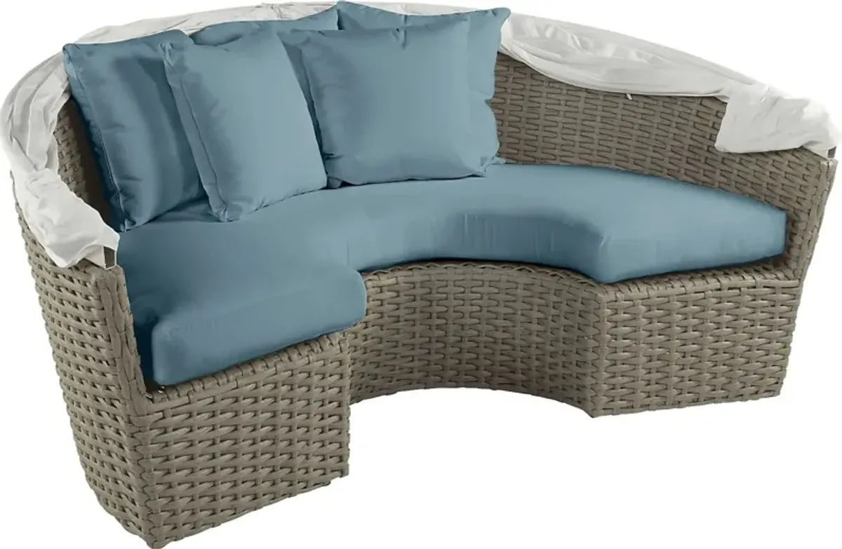 Palisades Gray Outdoor Daybed With Rivera Cushions