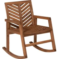 Fencerow Brown Outdoor Rocking Chair