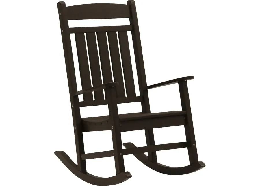 Edgarton Traditional Espresso Outdoor Rocker