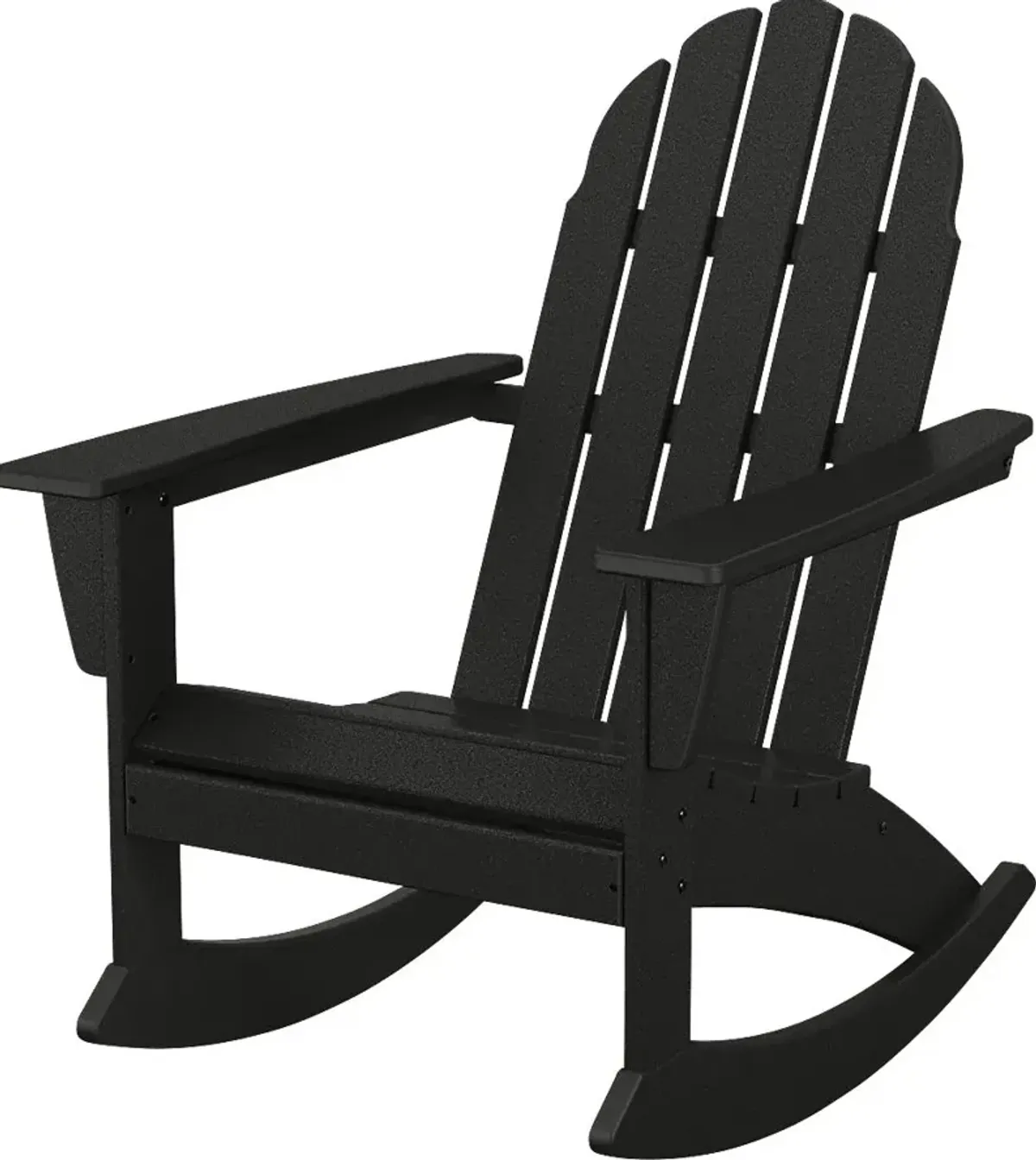 POLYWOOD Vineyard Black Outdoor Rocking Chair