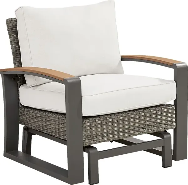 Randolph Gray Outdoor Glider Club Chair