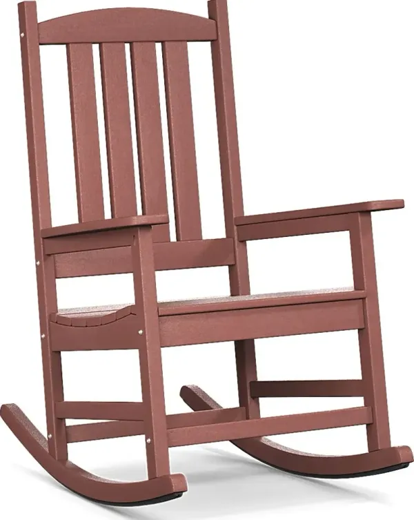 Brocky Red Outdoor Rocking Chair