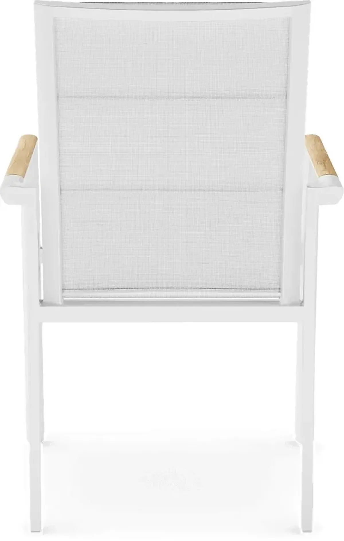 Solana White 3 Pc Outdoor Dining Set with Arm Chairs