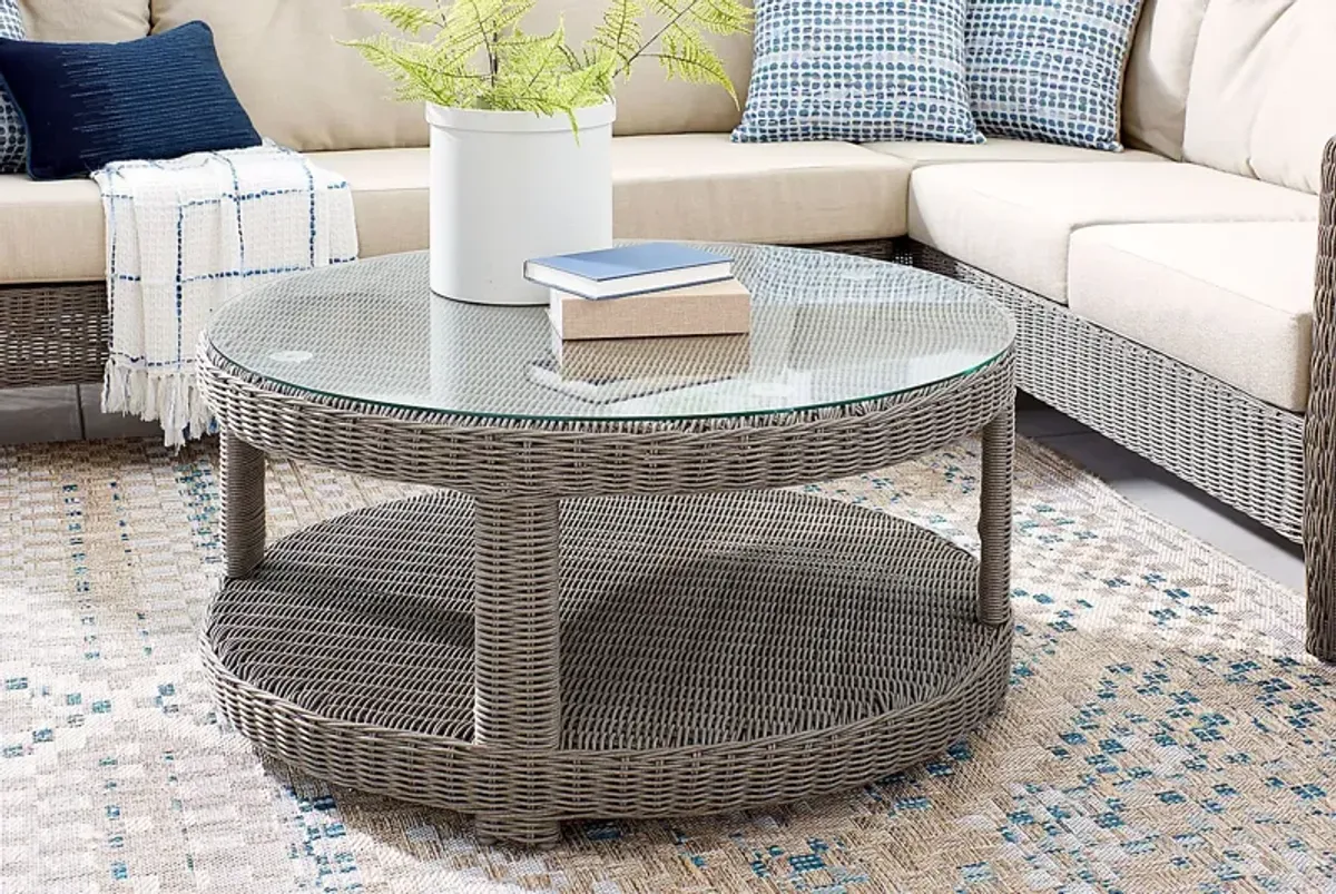 Forest Hills Gray 5 Pc Outdoor Chat Set with Swivel Chairs and Beige Cushions