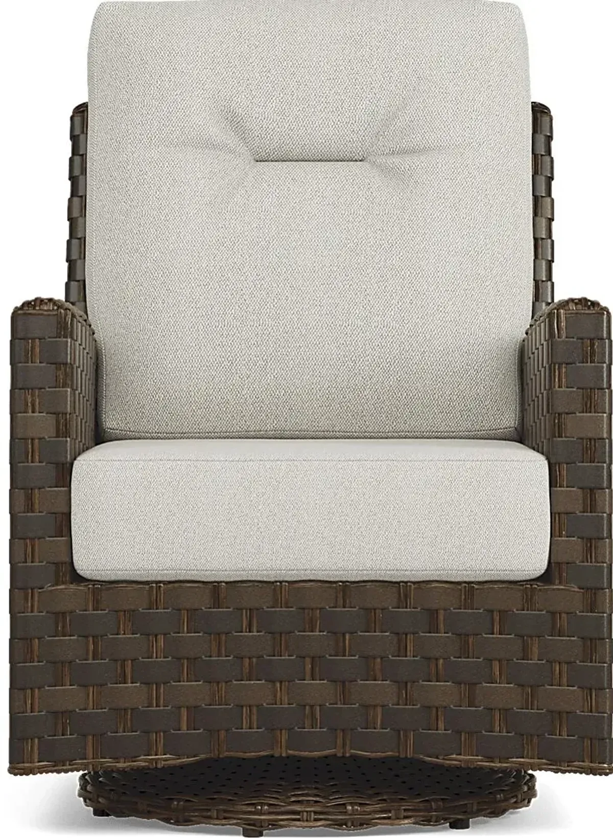 Mantra Brown Outdoor Swivel Chair with Ash Cushions