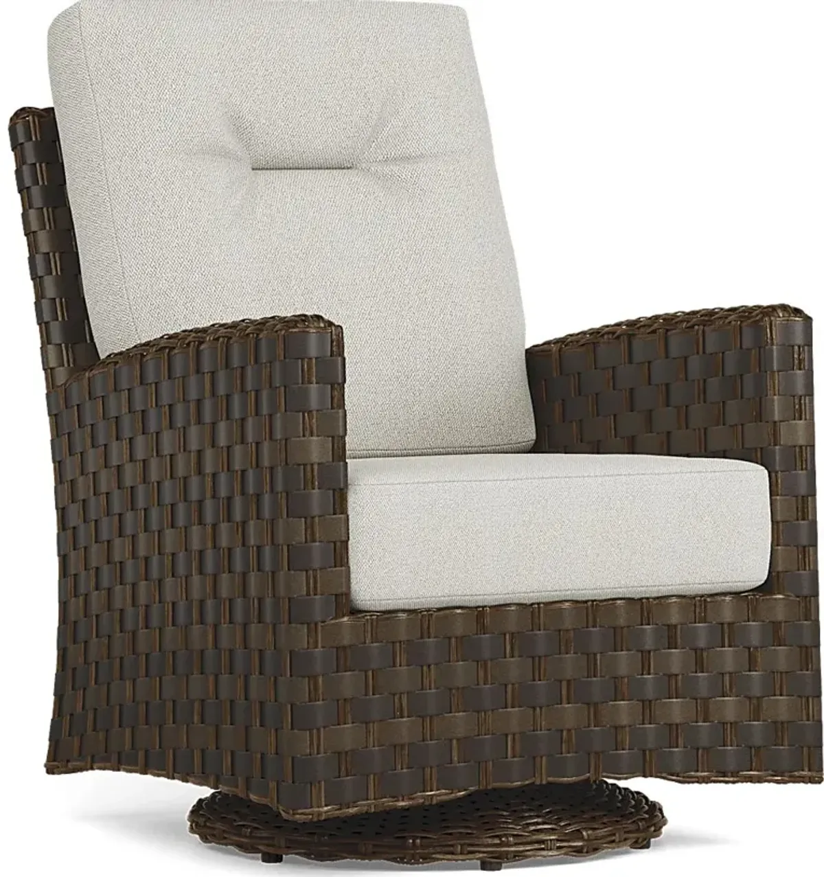 Mantra Brown Outdoor Swivel Chair with Ash Cushions