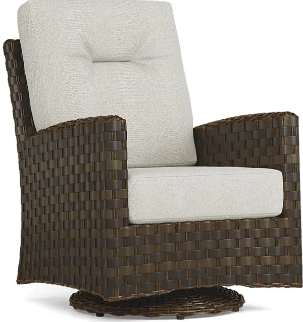 Mantra Brown Outdoor Swivel Chair with Ash Cushions