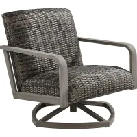 Montara Gray Outdoor Swivel Chair