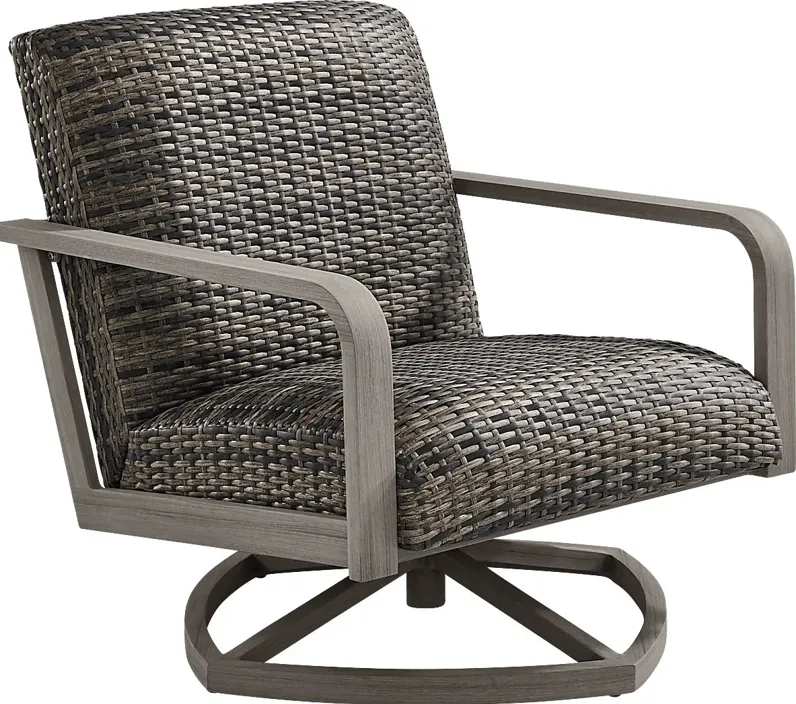Montara Gray Outdoor Swivel Chair