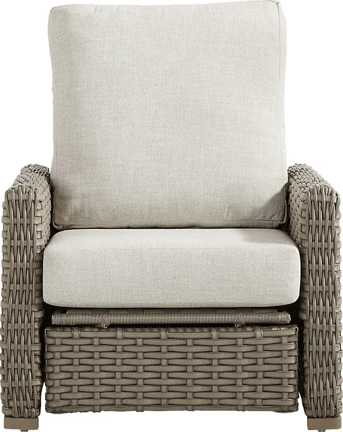 Siesta Key Driftwood Outdoor Recliner with Desert Cushions