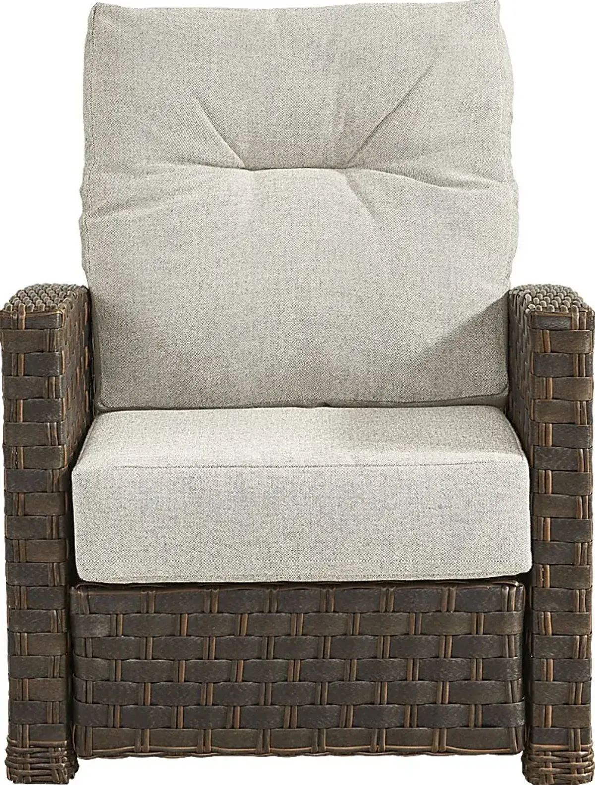 Mantra Brown Outdoor Recliner with Ash Cushions