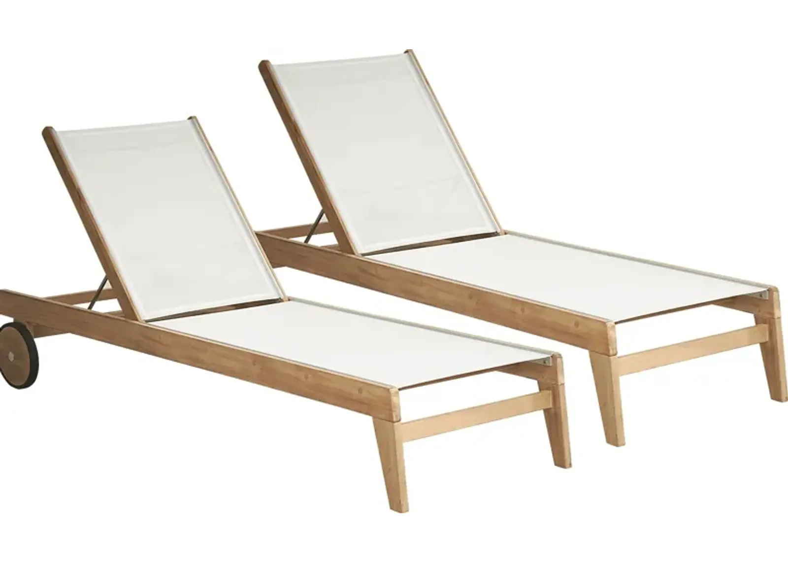 Pleasant Bay Teak Outdoor Chaise, Set of 2