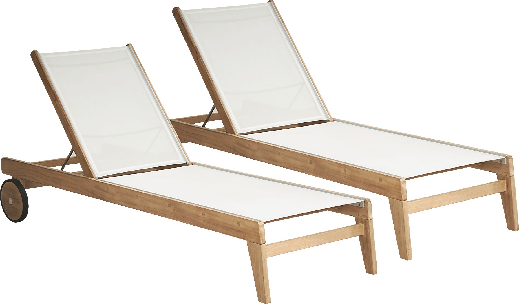 Pleasant Bay Teak Outdoor Chaise, Set of 2